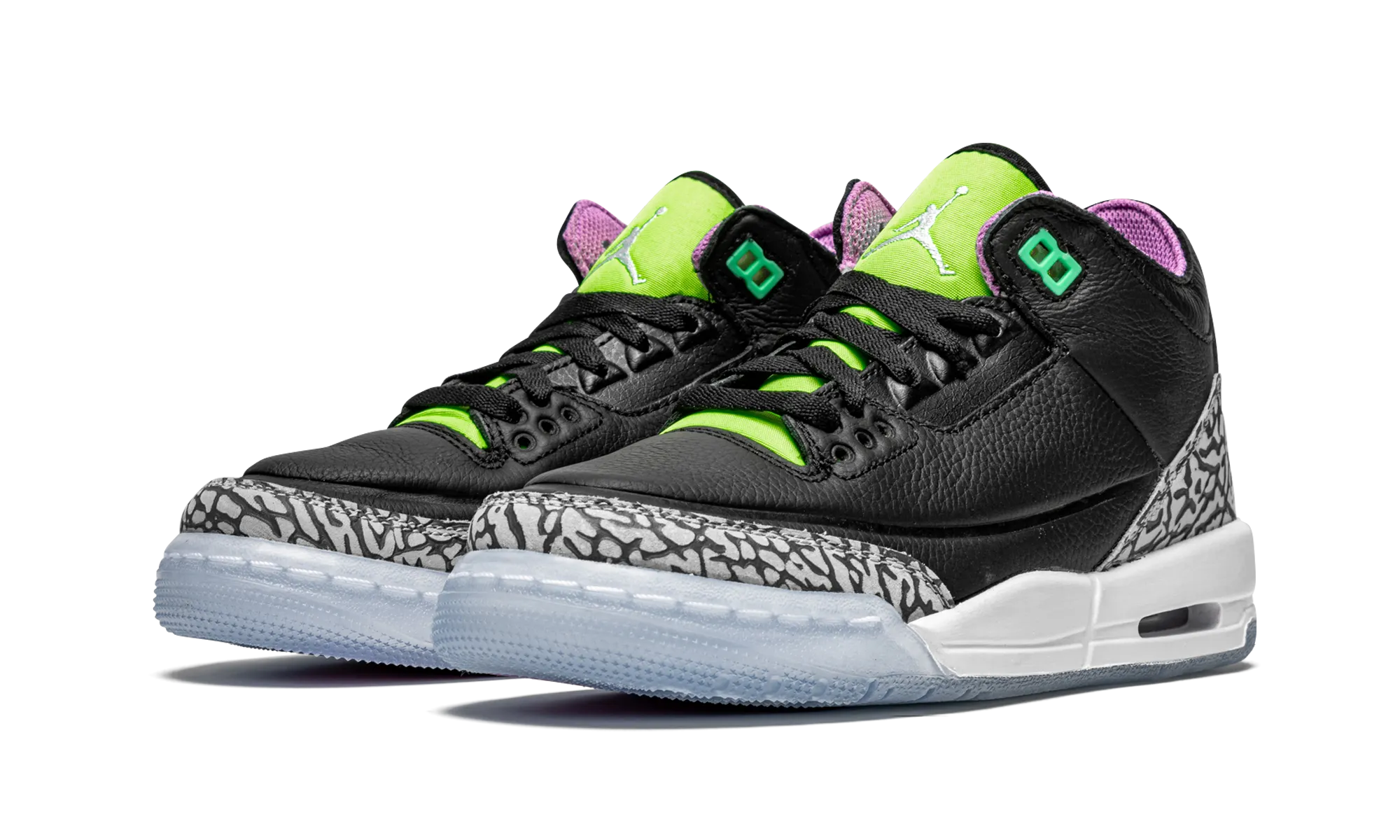 Drawstring Lace Effortless Fit Jordan 3 Retro GS "Electric Green"