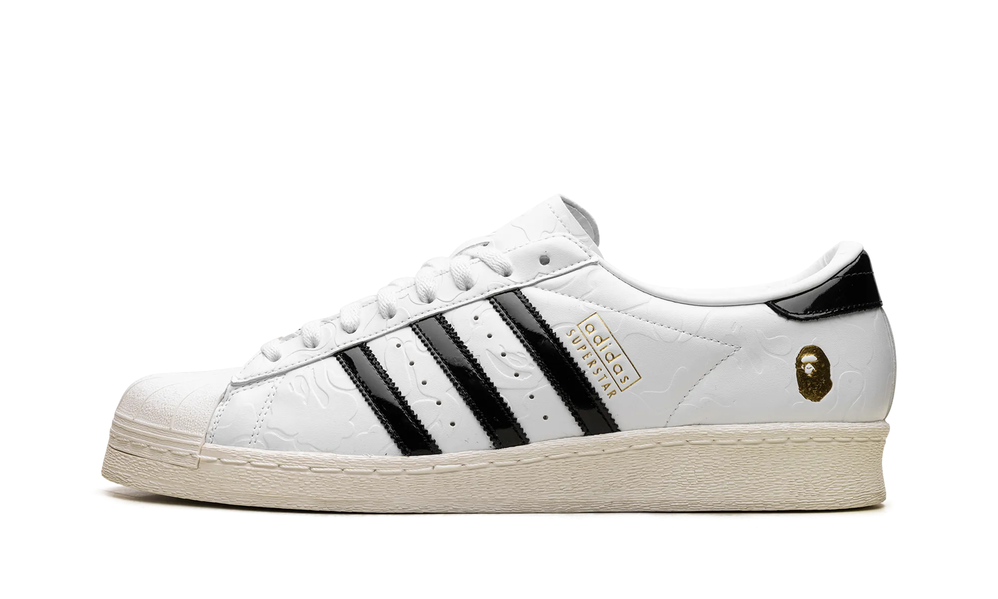 Superstar Vintage "A Bathing Ape - White Black" Pace Friendly Cafe Style