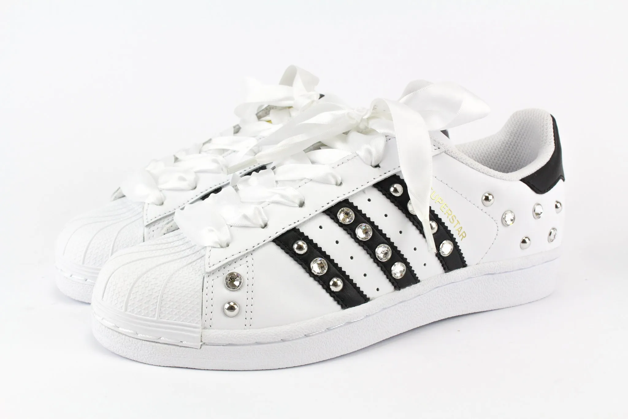 Soft   touch Adidas Superstar Strass & Lacci Raso