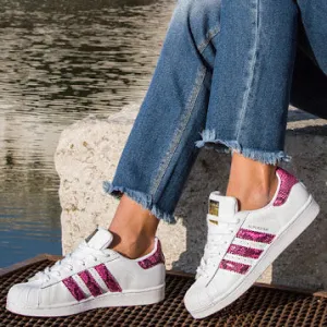 Adidas Superstar Pitone Pink Fluo Sandals style Block Stride