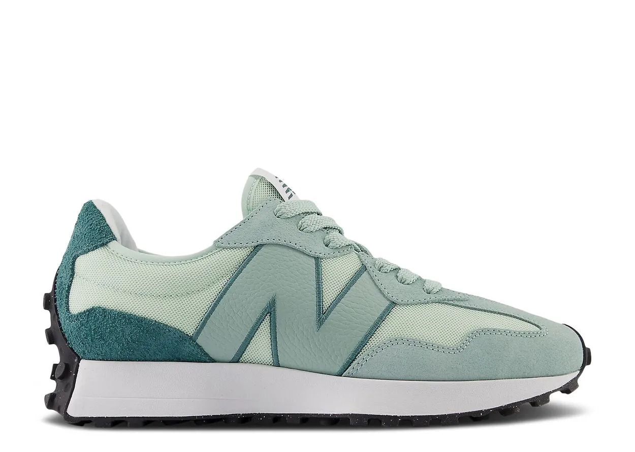 New Balance 327 Grey Blue Castlerock School Hike Step Out