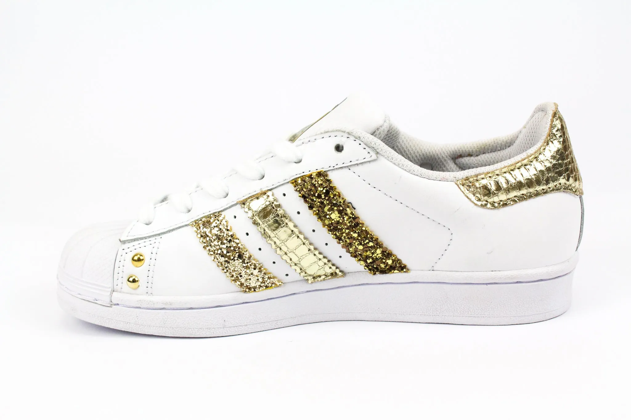 Air Mesh Adidas Superstar Cocco Laminato Gold Glitter & Strass