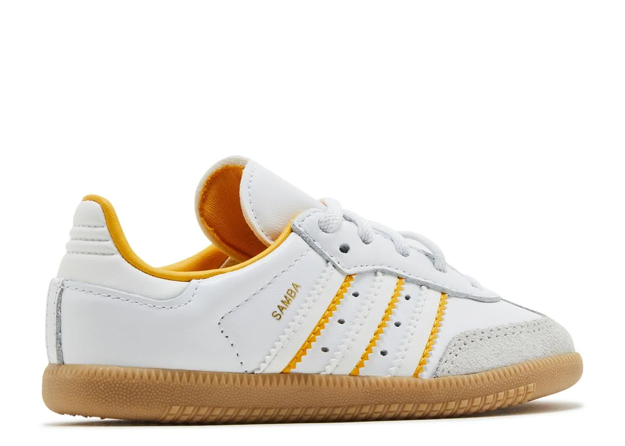 Adidas Samba OG Crystal White Cloud White Crew Yellow (TD) Agile Comfort