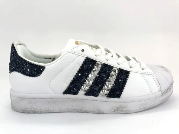 RollUp Adidas Superstar Glitter Navy Glitter & Borchie
