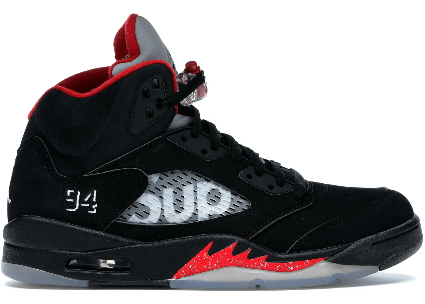 Jordan 5 Retro Supreme Black Non-Slip Cushioning
