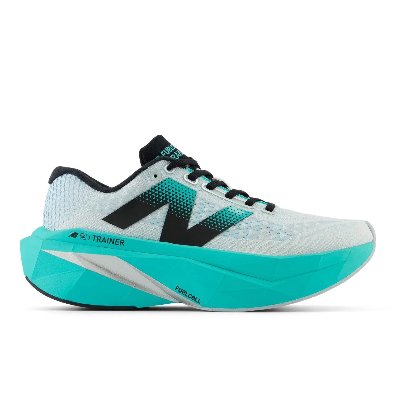 WOMEN'S FUELCELL SUPERCOMP TRAINER V3 - B - W4 WHITE/CYBER JADE French Soft Body Balance