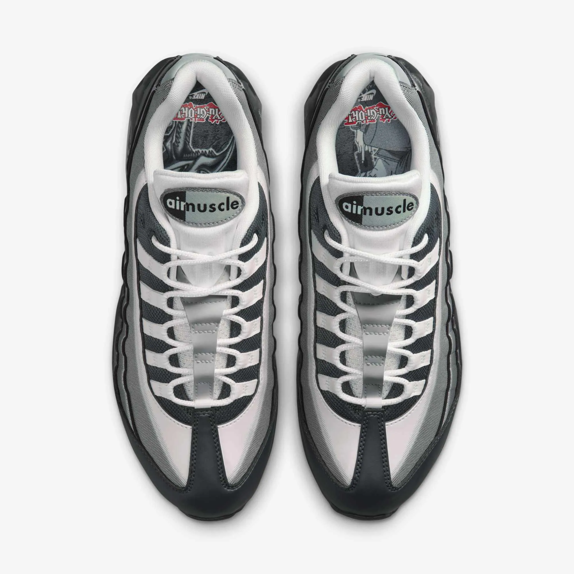 senior shoe charm court shoes *PRE-ORDER* (Men's) Nike Air Muscle 95 x Yu-Gi-Oh! 'Katsuya Jonouchi / Wolf Grey' (2025) II7404-100