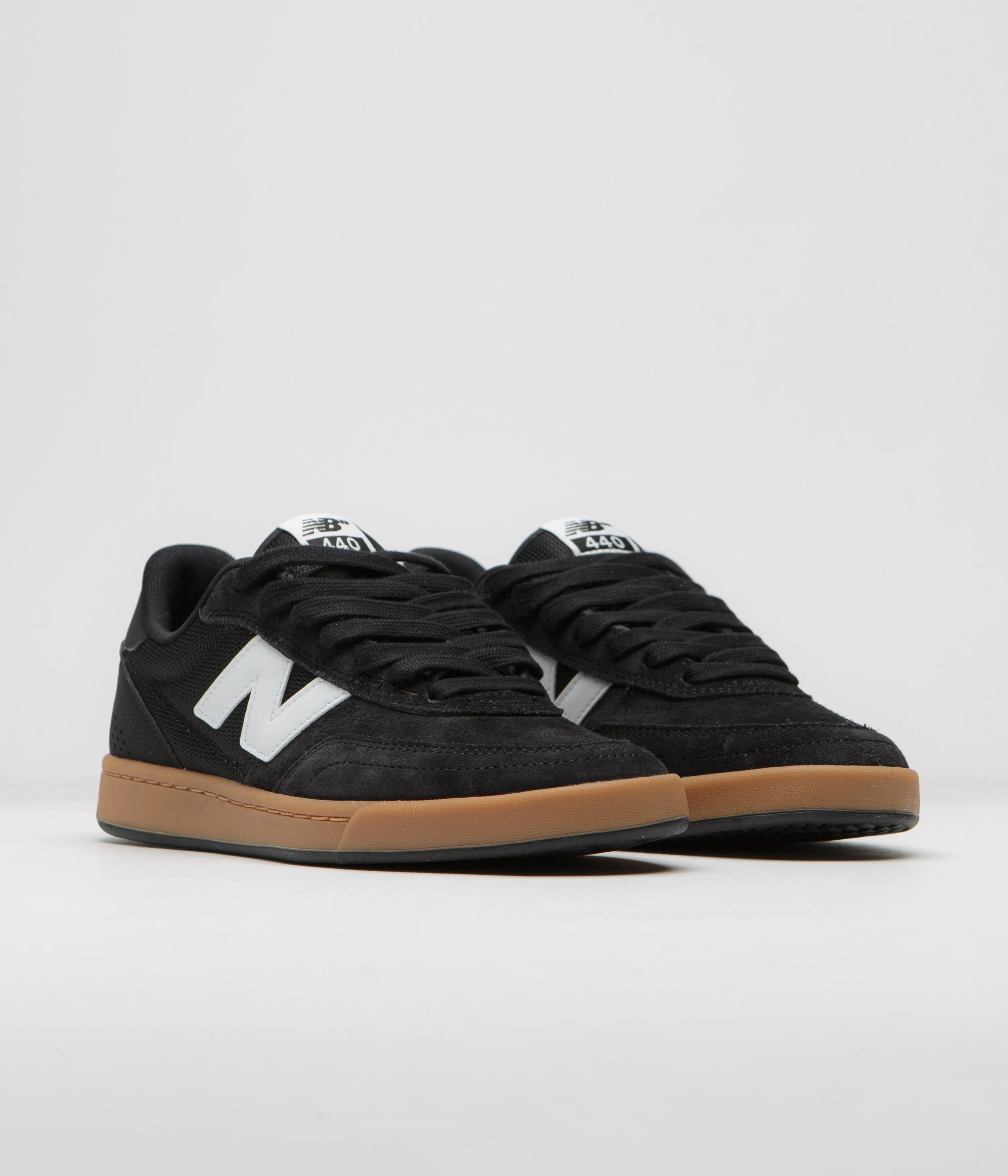 Leg Slim Fashionable New Balance Numeric 440 Shoes - Black / Gum / White Clean-Look