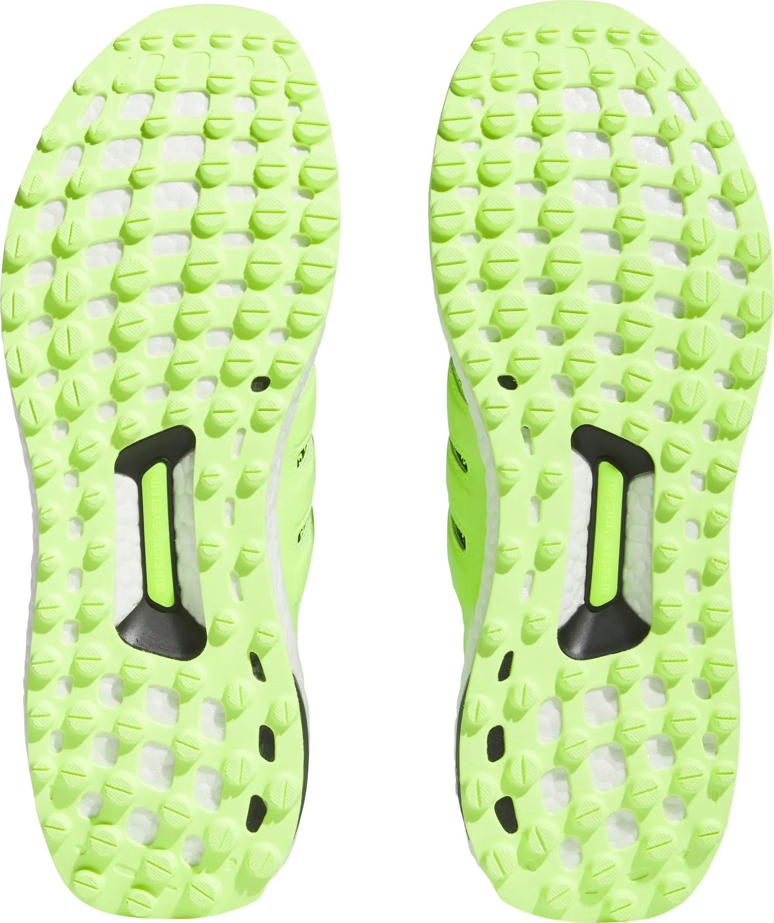 adidas Ultra Boost Spikeless Golf Shoes - Green Stripe Mood