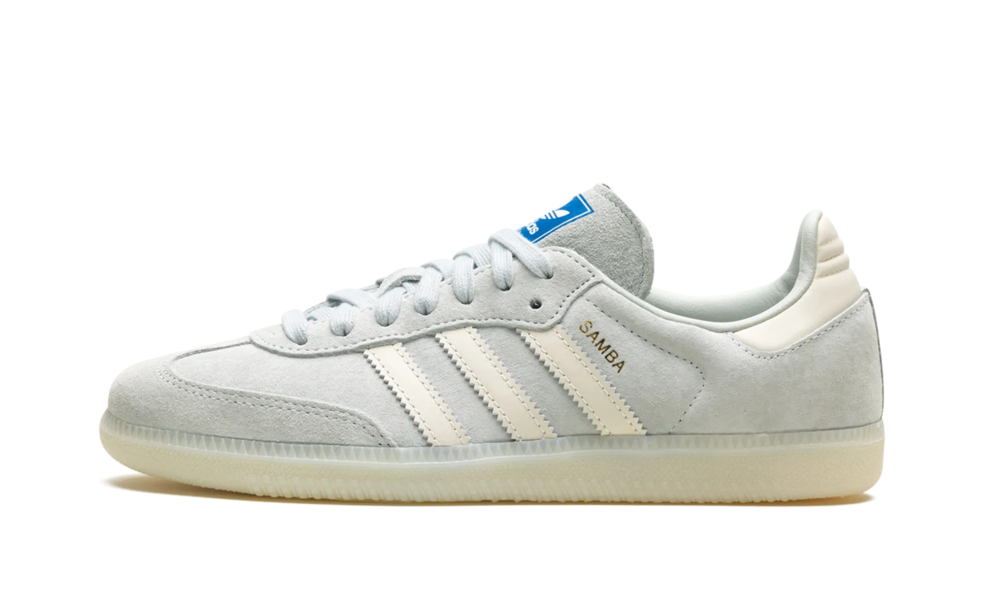 Samba OG "wonder silver/chalk white/off white" Breathable Comfort Embroidered design