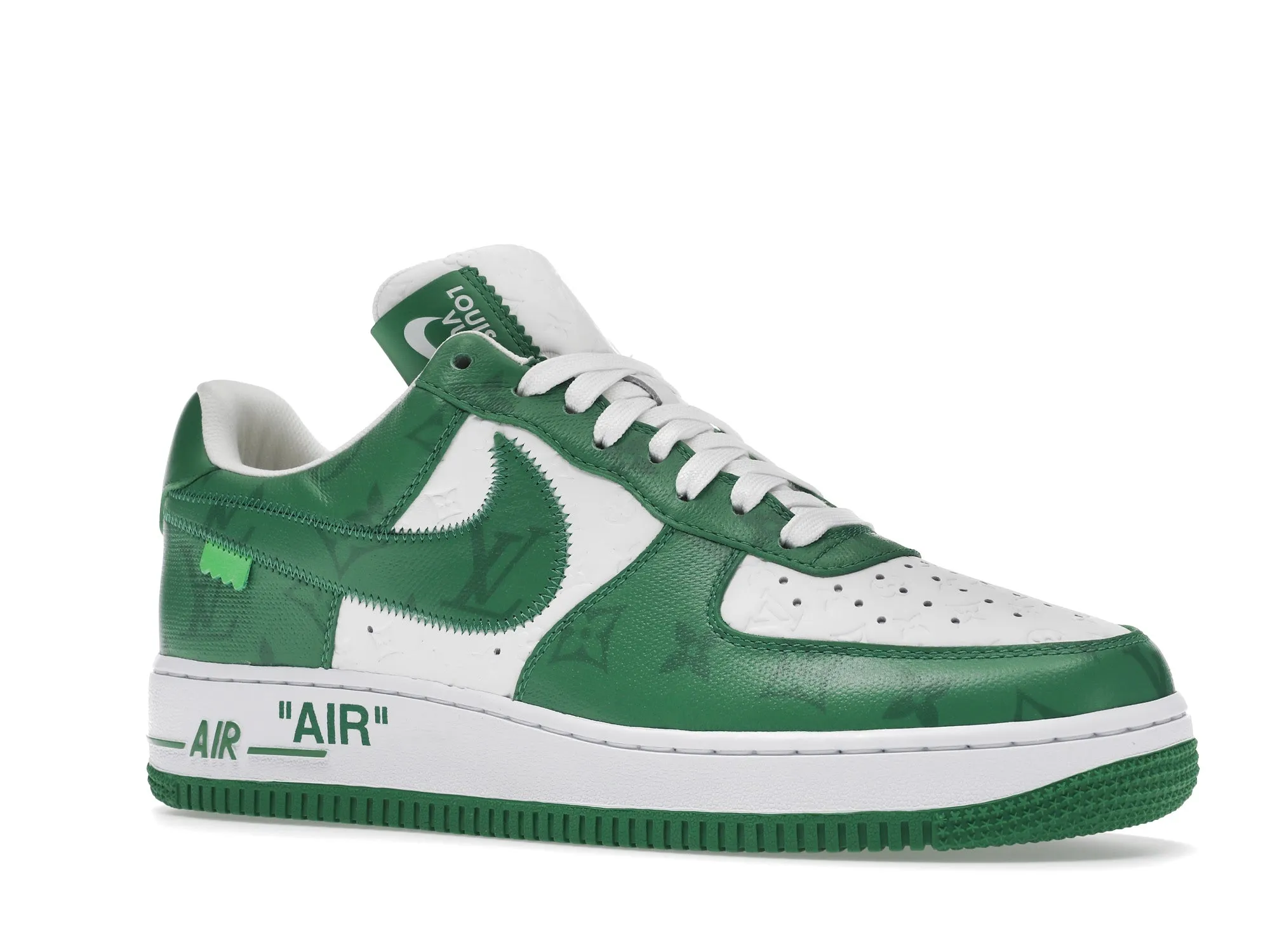 Louis Vuitton Nike Air Force 1 Low By Virgil Abloh White Green Street Cool Trail Trek