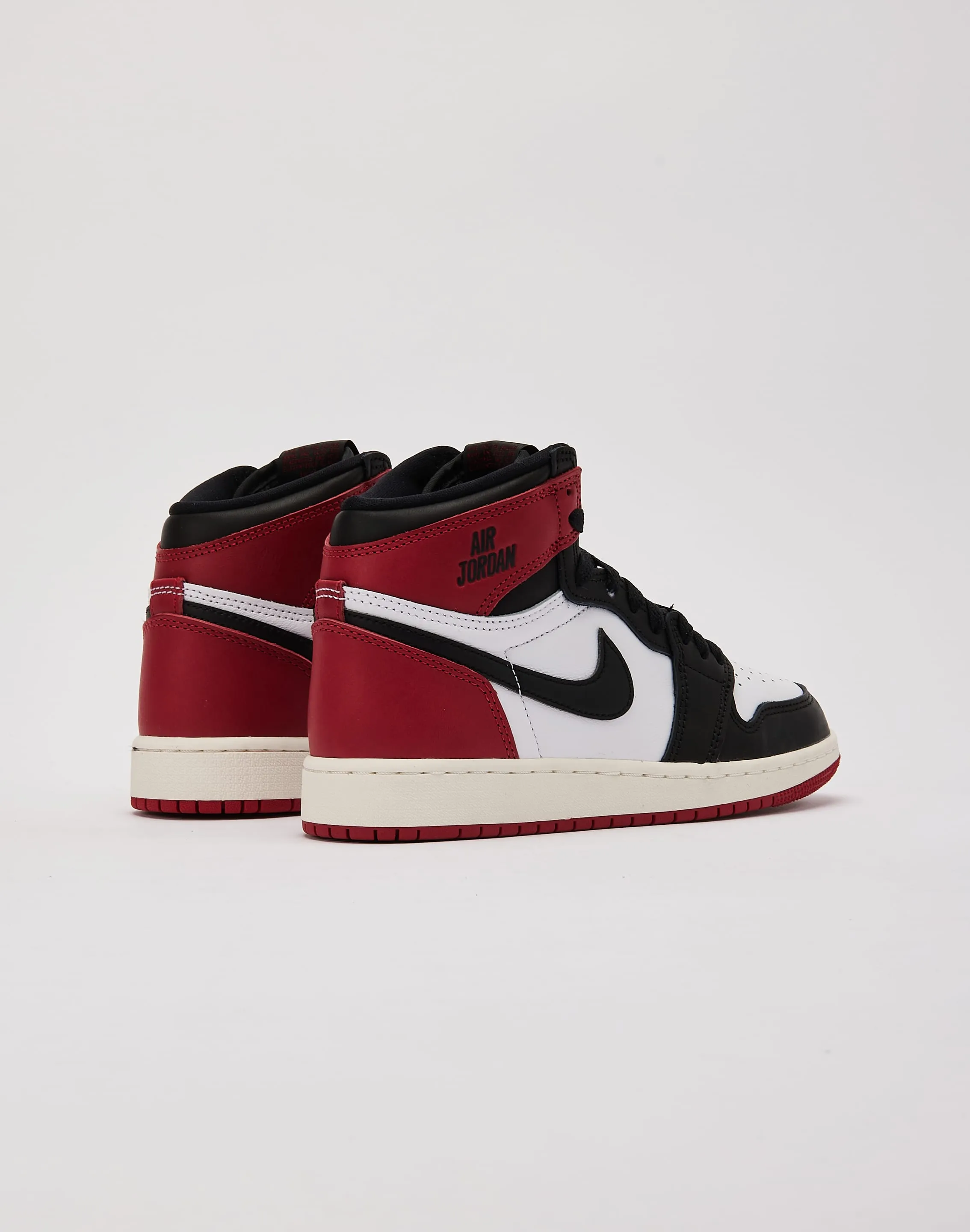 Lace Up Style Jordan Air Jordan 1 Retro High OG 'Black Toe Reimagined' Grade-School