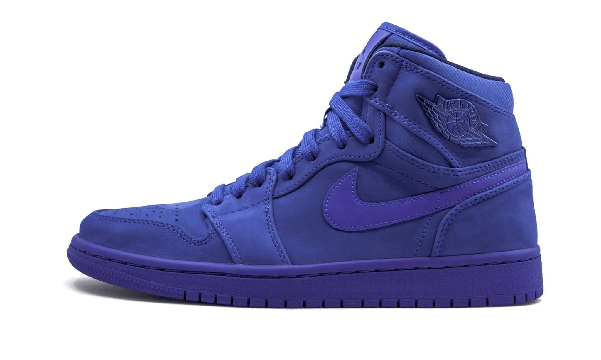 Comfortable Outsole Seamless Fit Wmns Air Jordan 1 High Prm Blue Suede
