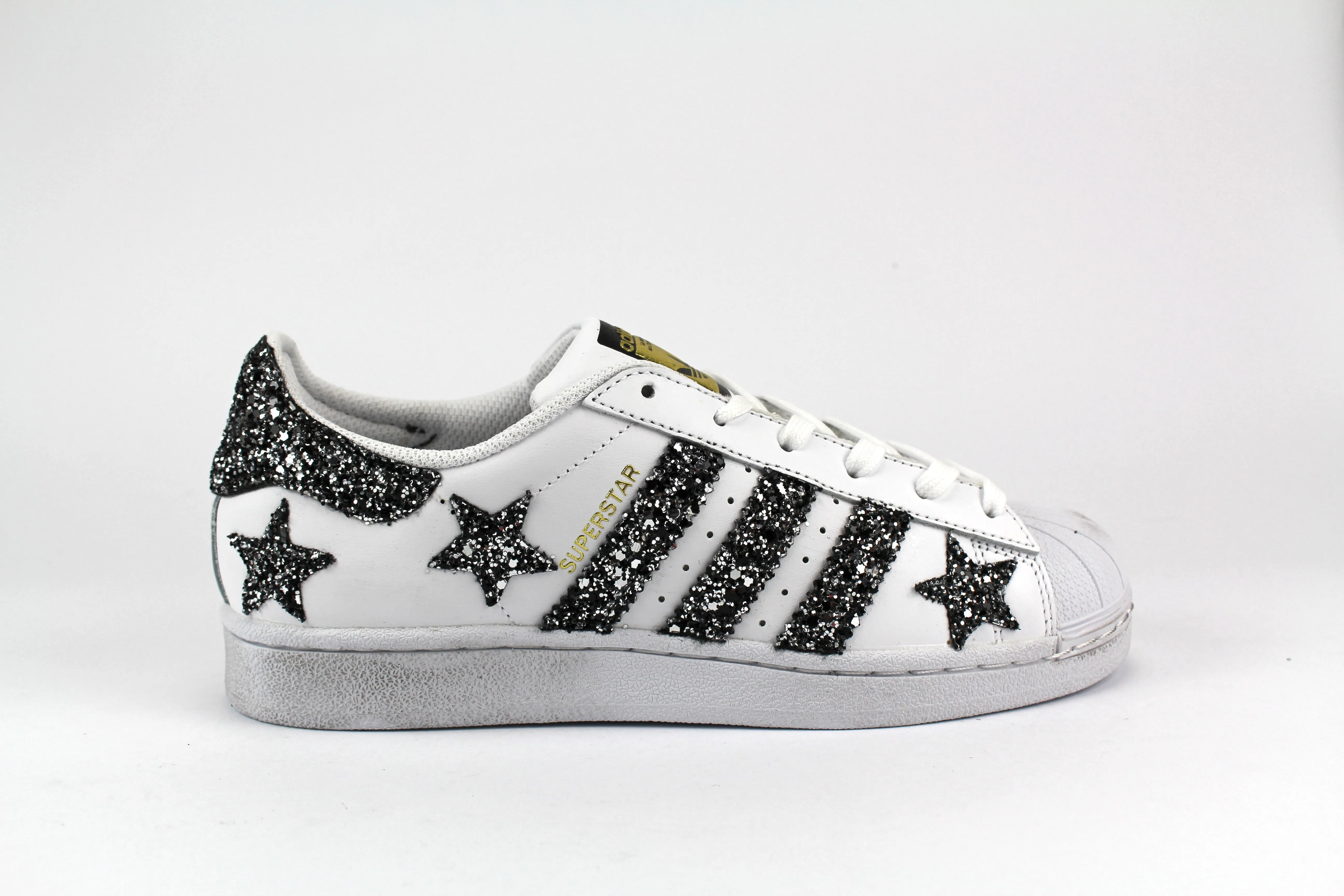 Smooth Fit Urban Sleek Adidas Superstar Stelle Glitter Black Silver