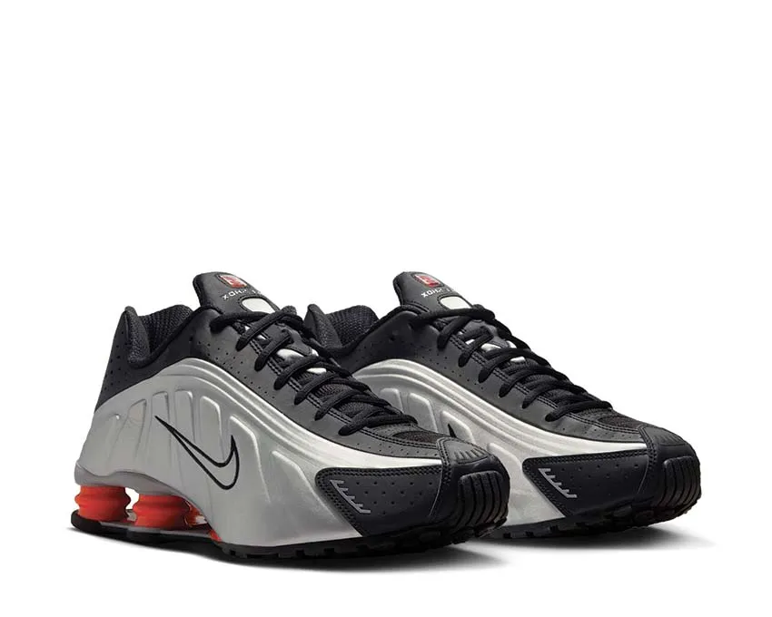 Nike Shox R4 "Metallic Silver" high - arch shoes running with a backpack