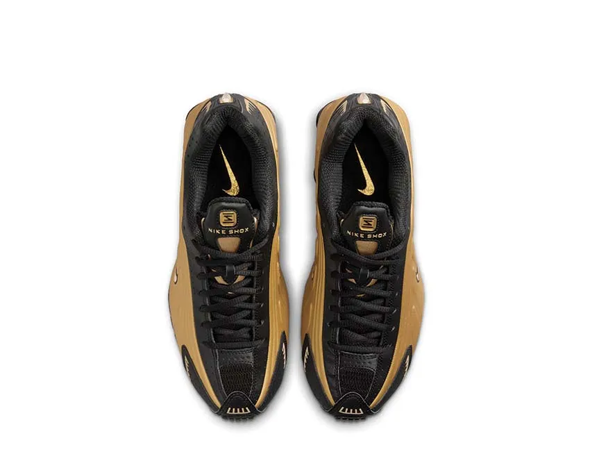 Nike Shox R4 "Metallic Gold" non - reflective shoes Metallic accents