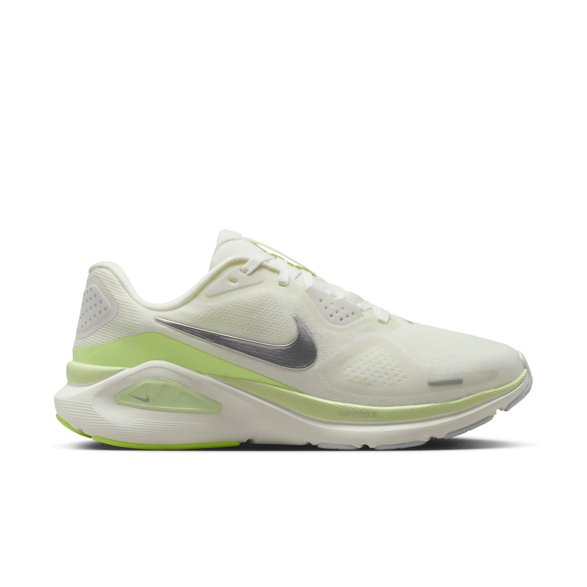 WOMEN'S STRUCTURE 26 - B - SUMMIT WHITE CHROME/BARELY VOLT stain - resistant running wear wide - base shoes