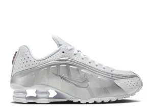 Nike Shox R4 White Metallic Silver trail durability arch - supported shoes