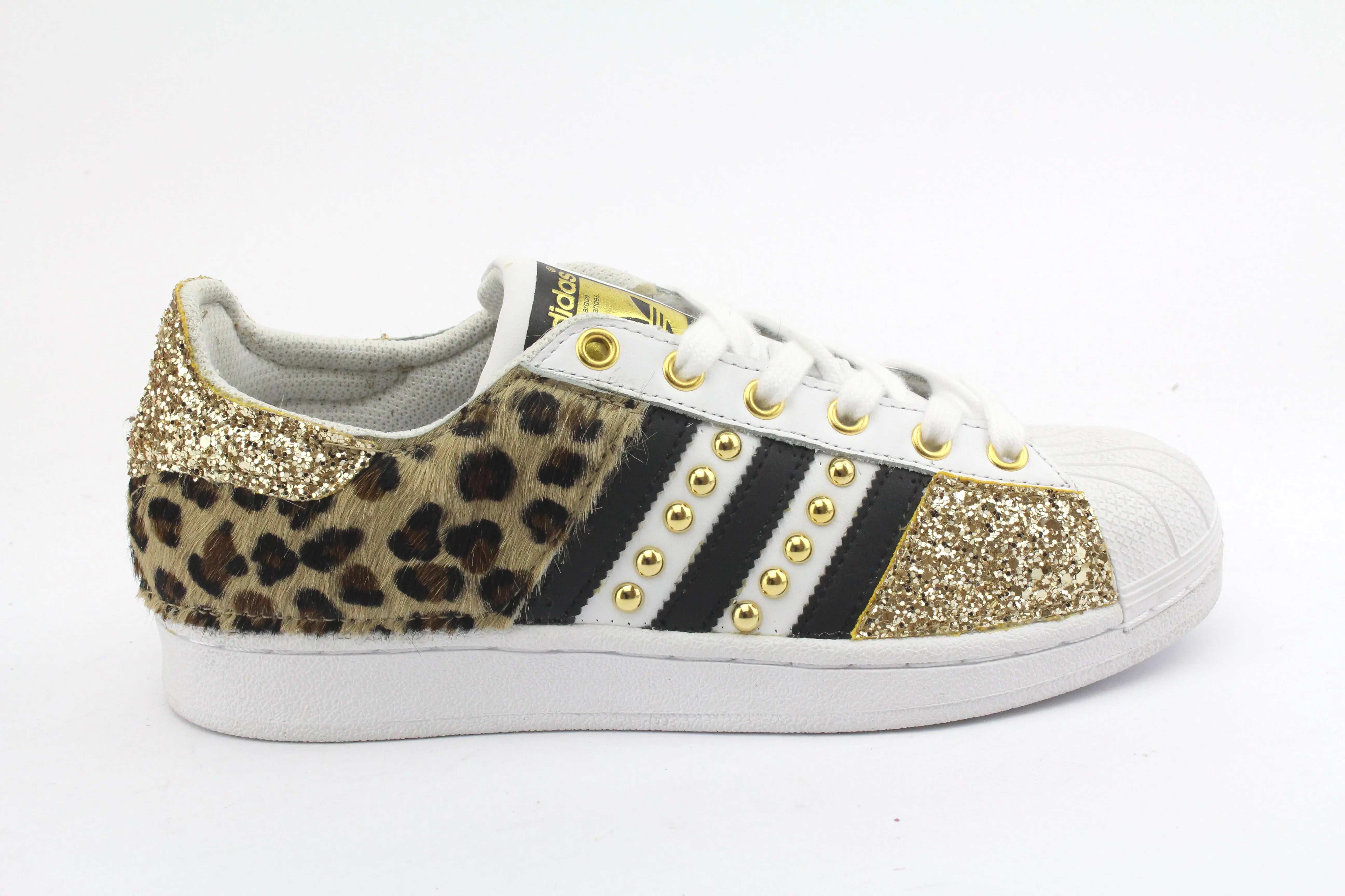 Adidas Superstar Maculate Glitter Gold & Borchie Fit Anywhere