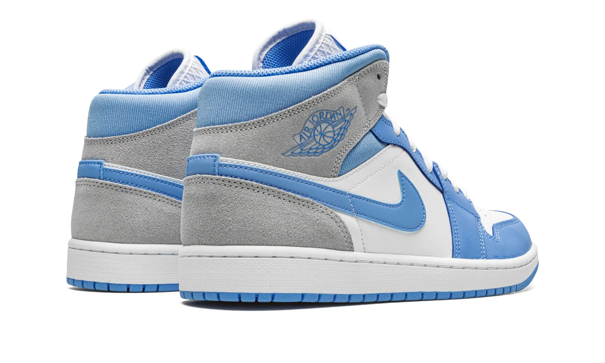 Natural Feel Air Jordan 1 Mid SE University Blue Grey