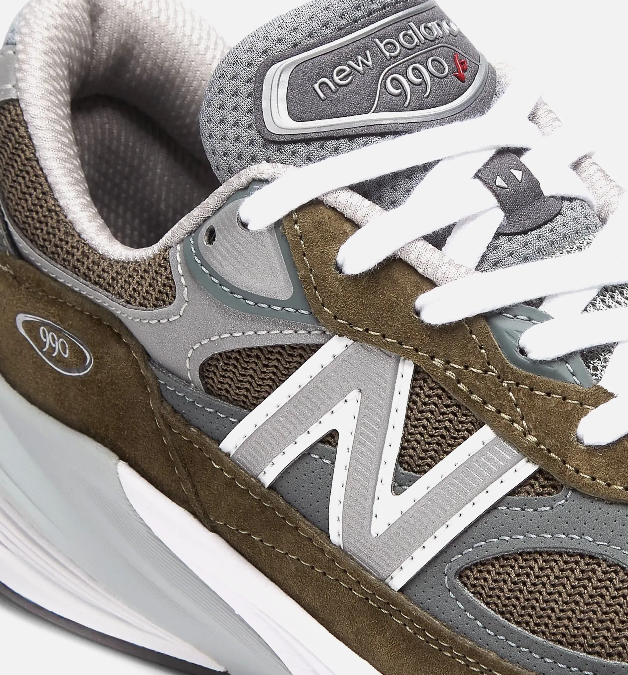 990 V6 Made In Usa Olive Mens Lifestyle Shoe - Olive/Grey Explore Move