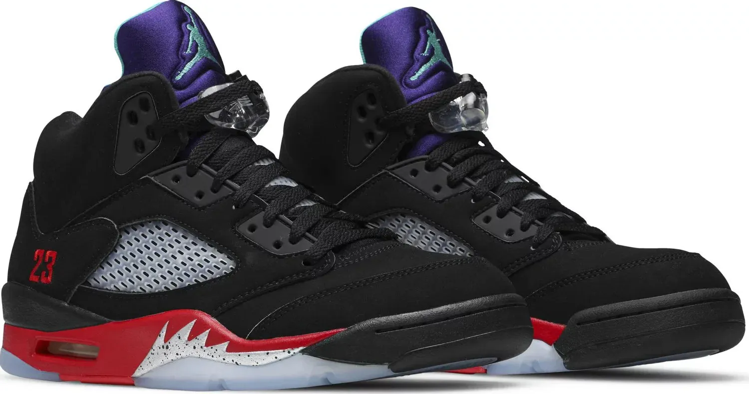 Outdoor Step Smart Casual Nike Jordan 5 Retro Top 3 Black Red Grape (CZ1786-001) Men's Size 8-12