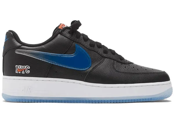 Retro Tone Anti Slip Pattern Nike Air Force 1 Low Kith Knicks Away Black