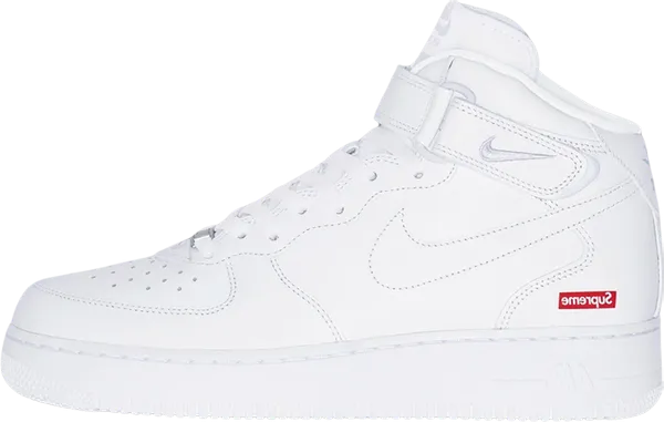 Herd Hike Zip   Up Nike X Supreme AF1 Mid "Box Logo" White
