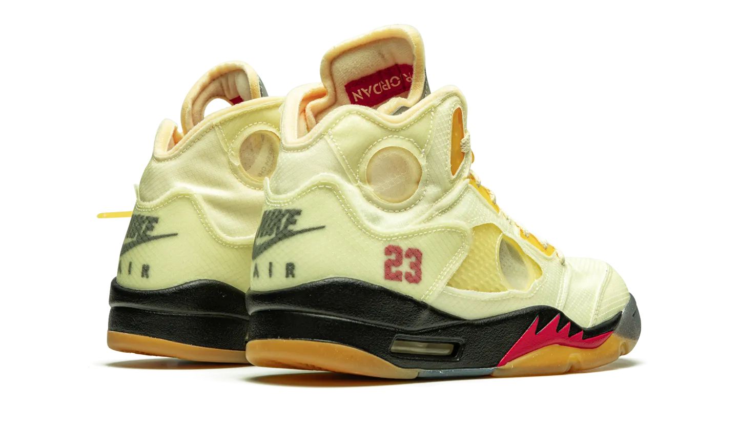 Jordan 5 Retro X Off-White "Sail" Chic Accent Modern Taste