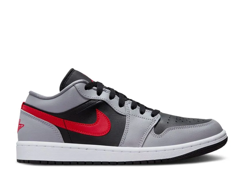 Air Jordan 1 Low Cement Grey Fire Red No Break In light texture