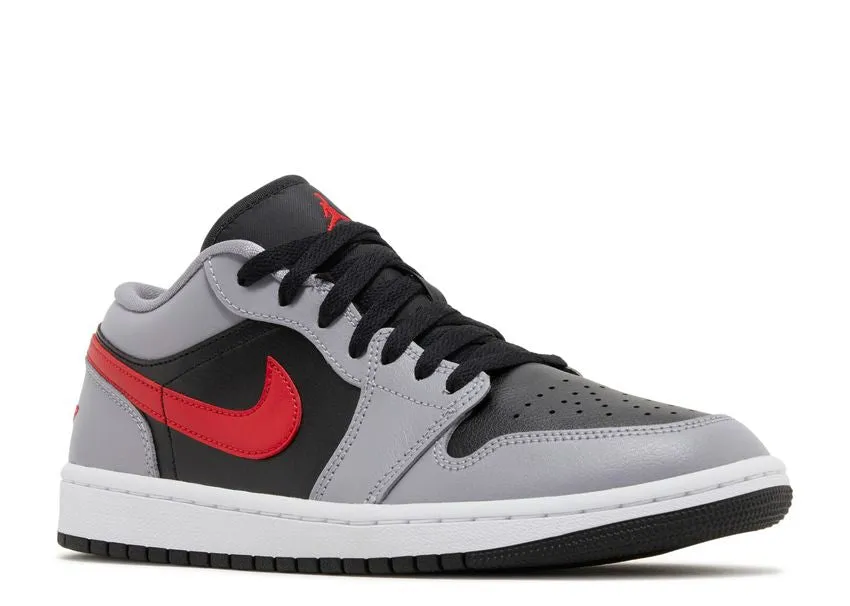 Air Jordan 1 Low Cement Grey Fire Red River Trek Flexible Fabric
