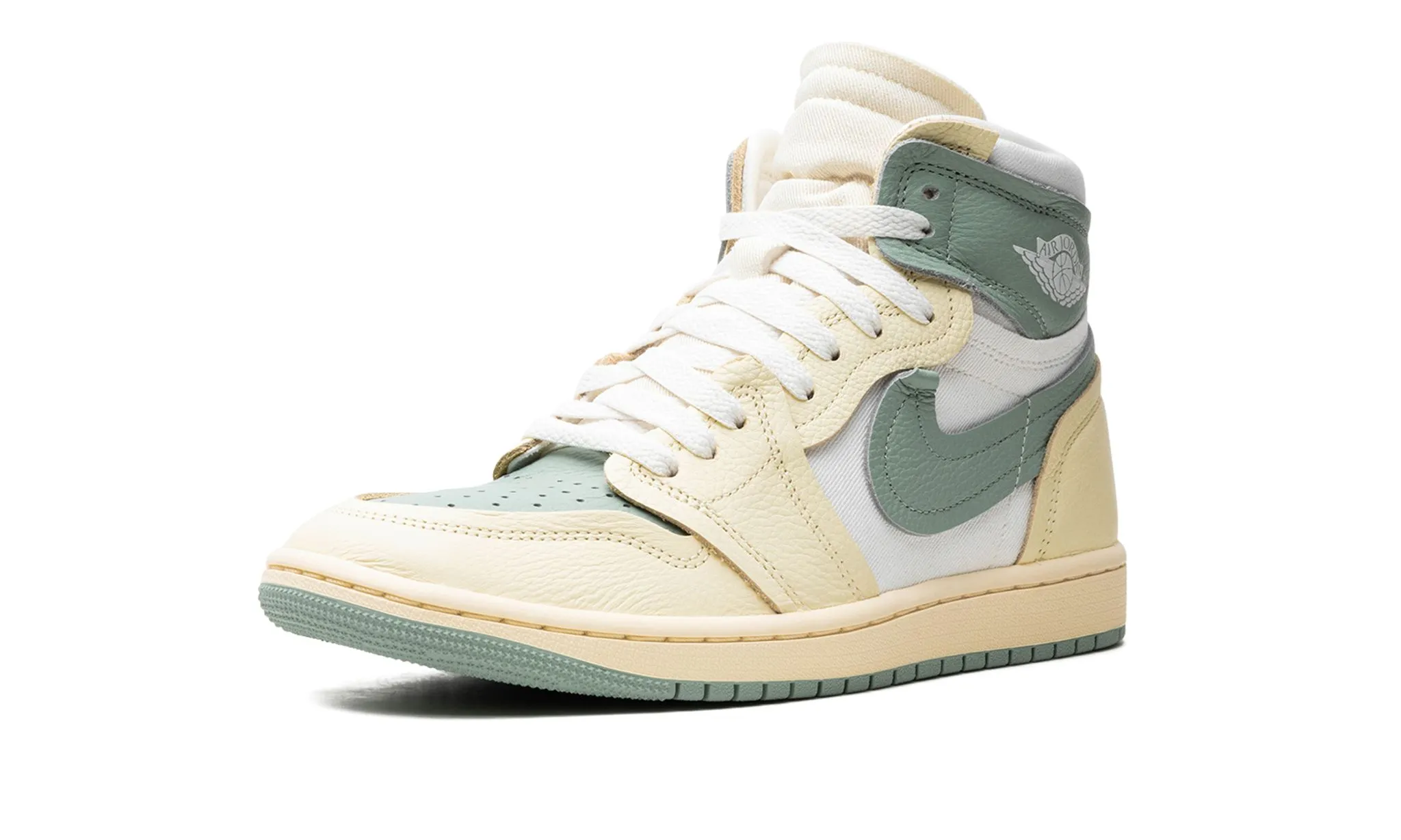 Round Toe Design Wmns Air Jordan 1 High Method of Make 'Jade Smoke'