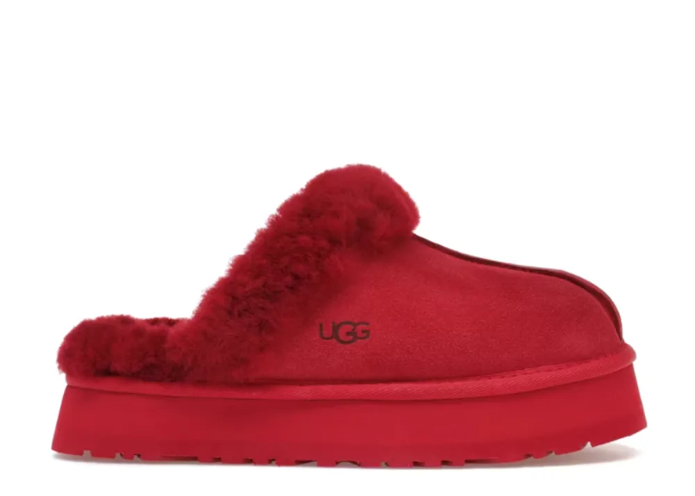 UGG Disquette Slipper Samba Red MeshMaterial Ventilated Side