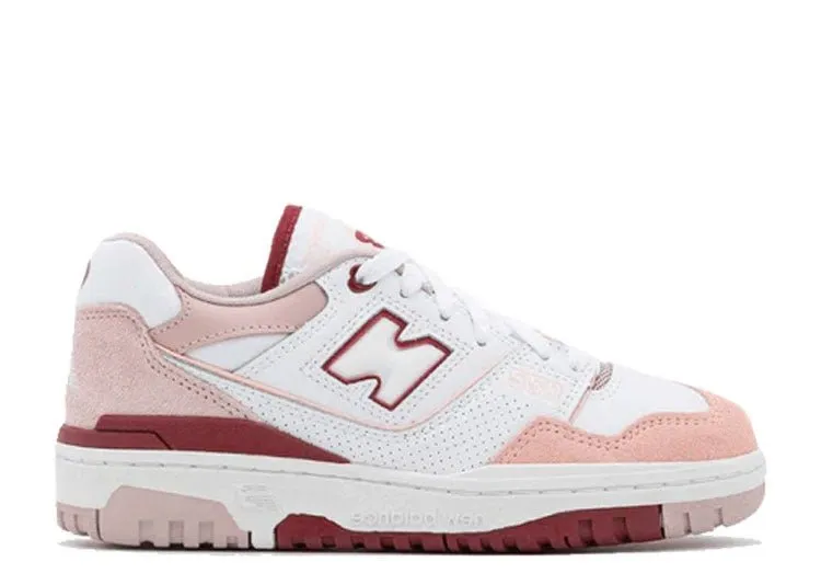 New Balance 550 White Scarlet Pink Warm Interior