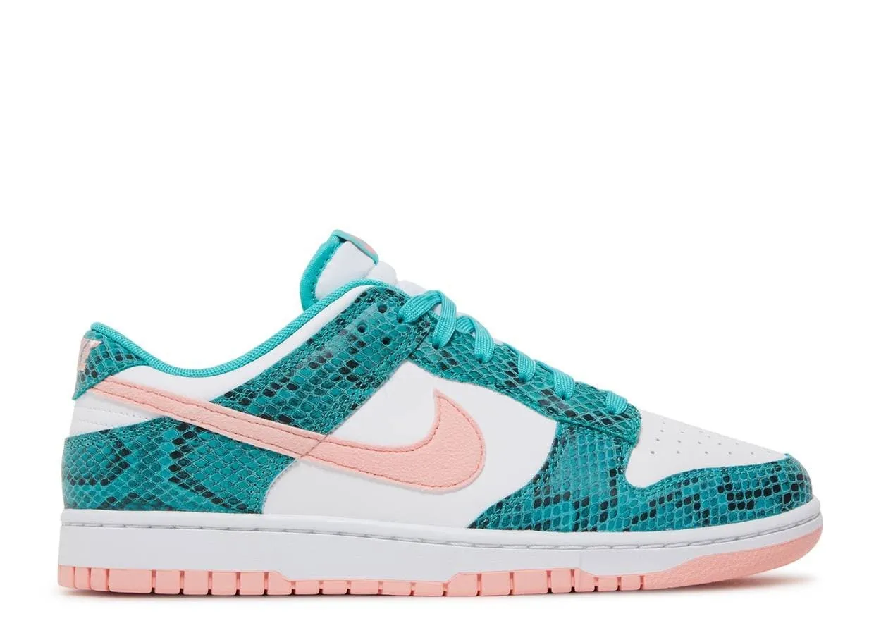 Simple Form Street Walks Nike Dunk Low Snakeskin Washed Teal Bleached Coral