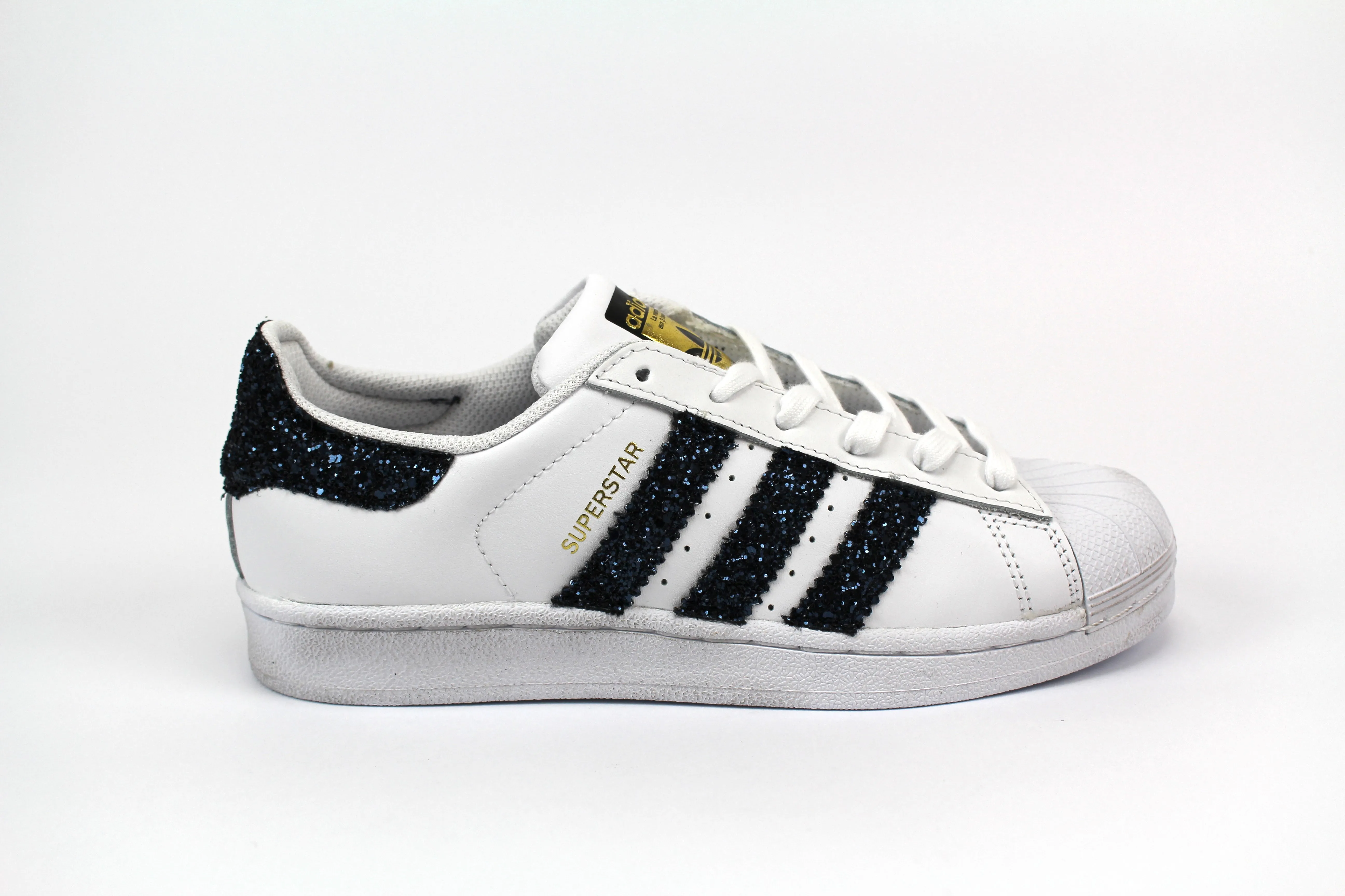 Adidas Superstar Navy Glitter Comfort padding design Secure fit