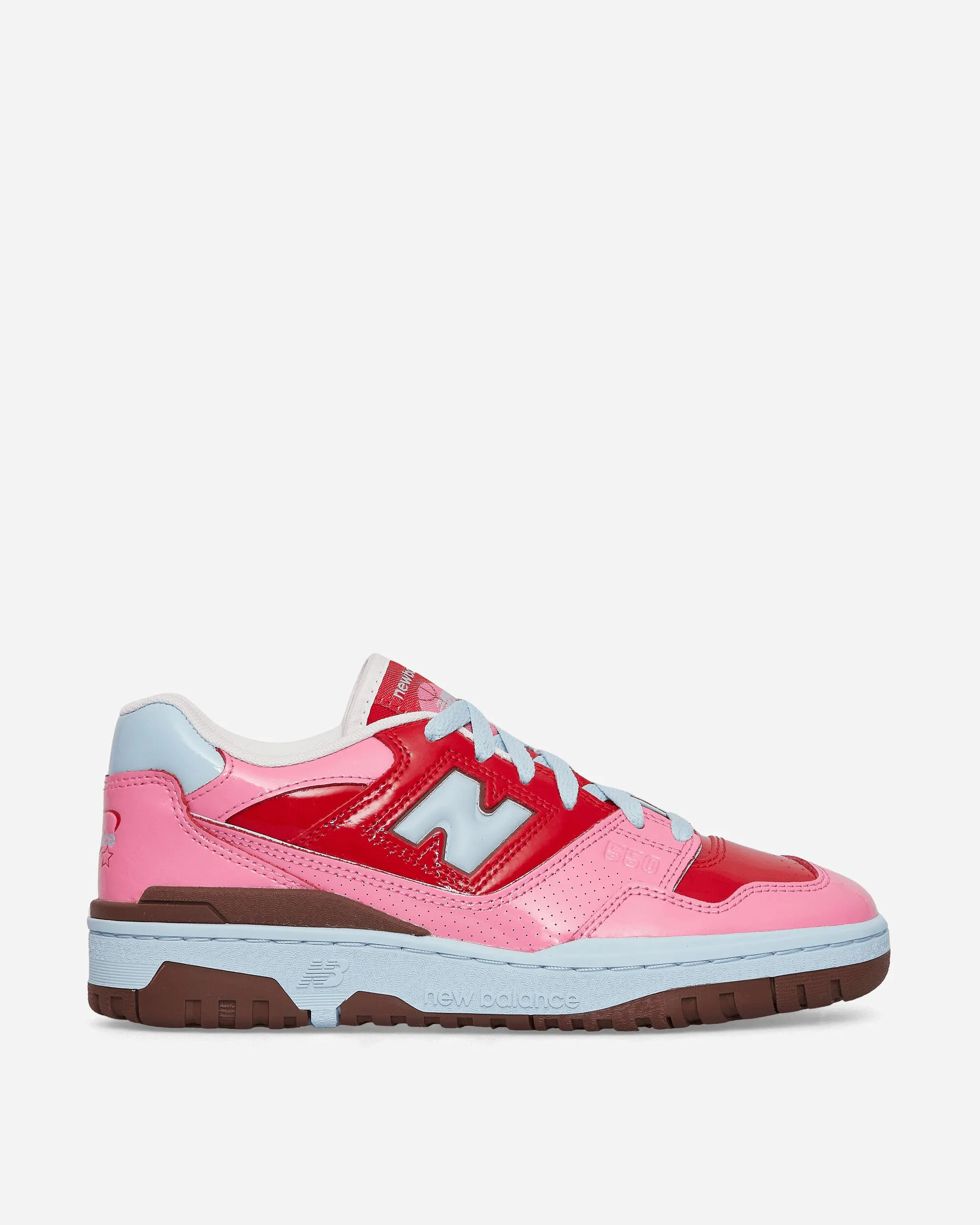 550 Sneakers Team Red / Pink Fur Trim