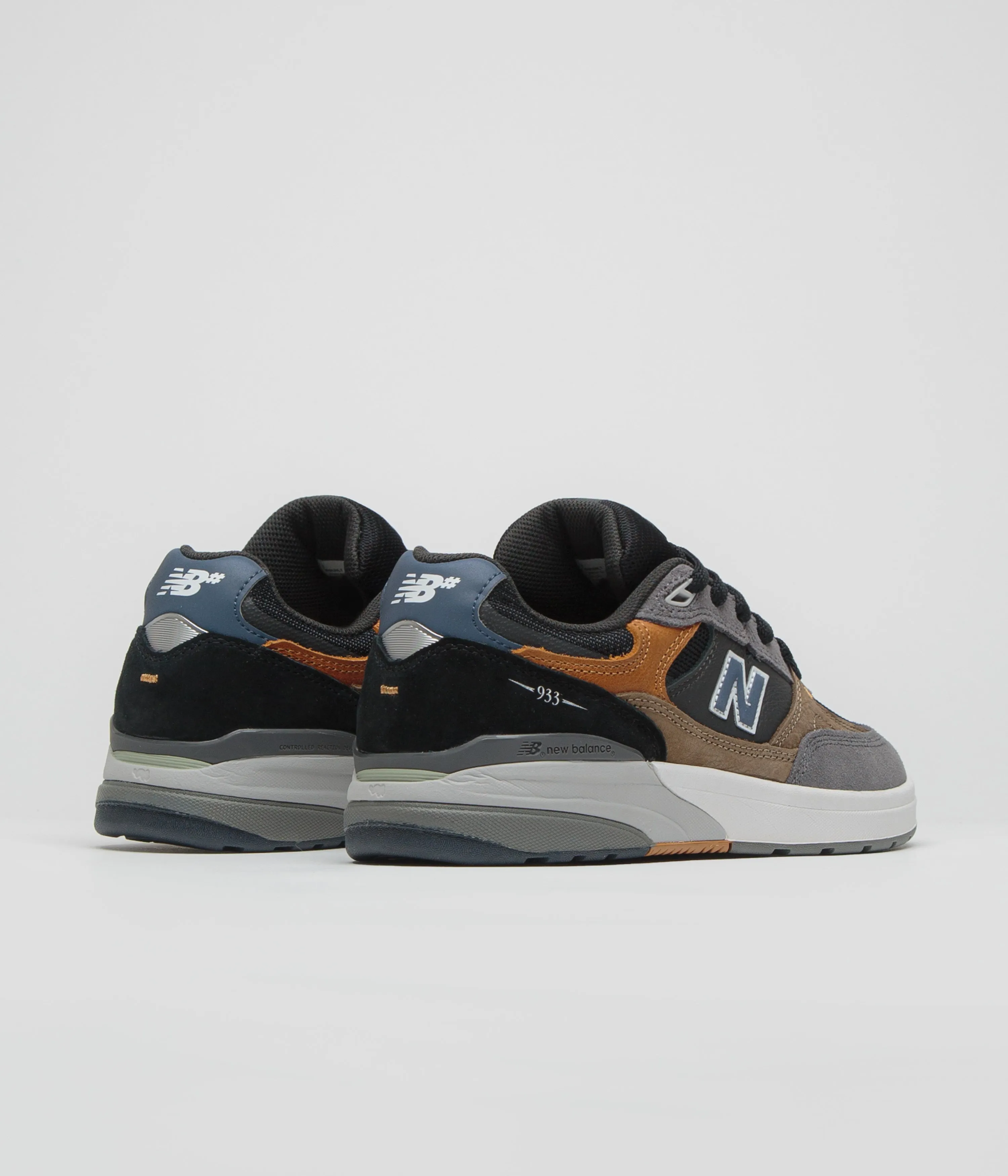 New Balance Numeric 933 Andrew Reynolds Shoes - Castlerock Ventilation holes Fashion Edge
