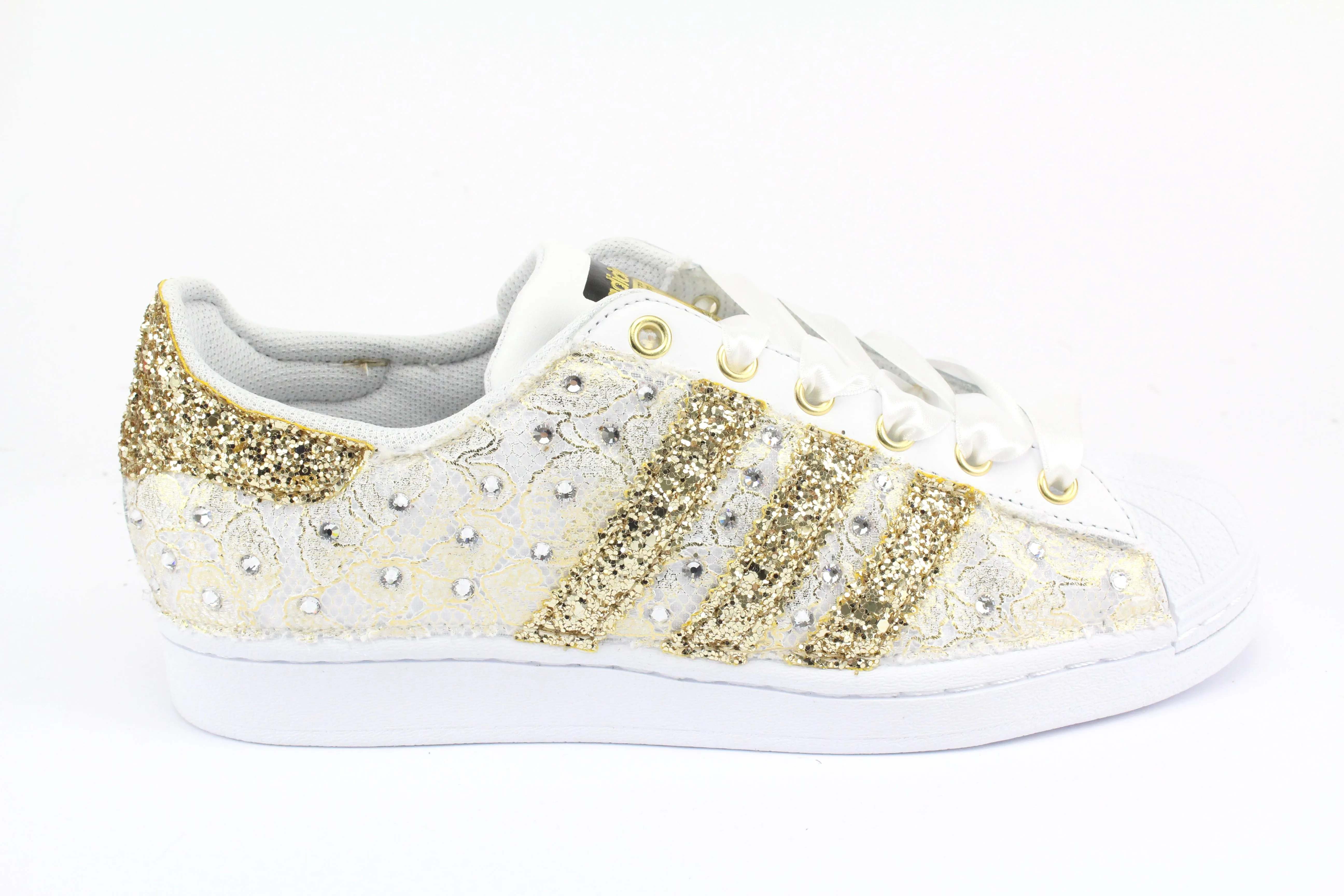 Adidas Superstar Pizzo Gold & Strass Termo Light Bounce