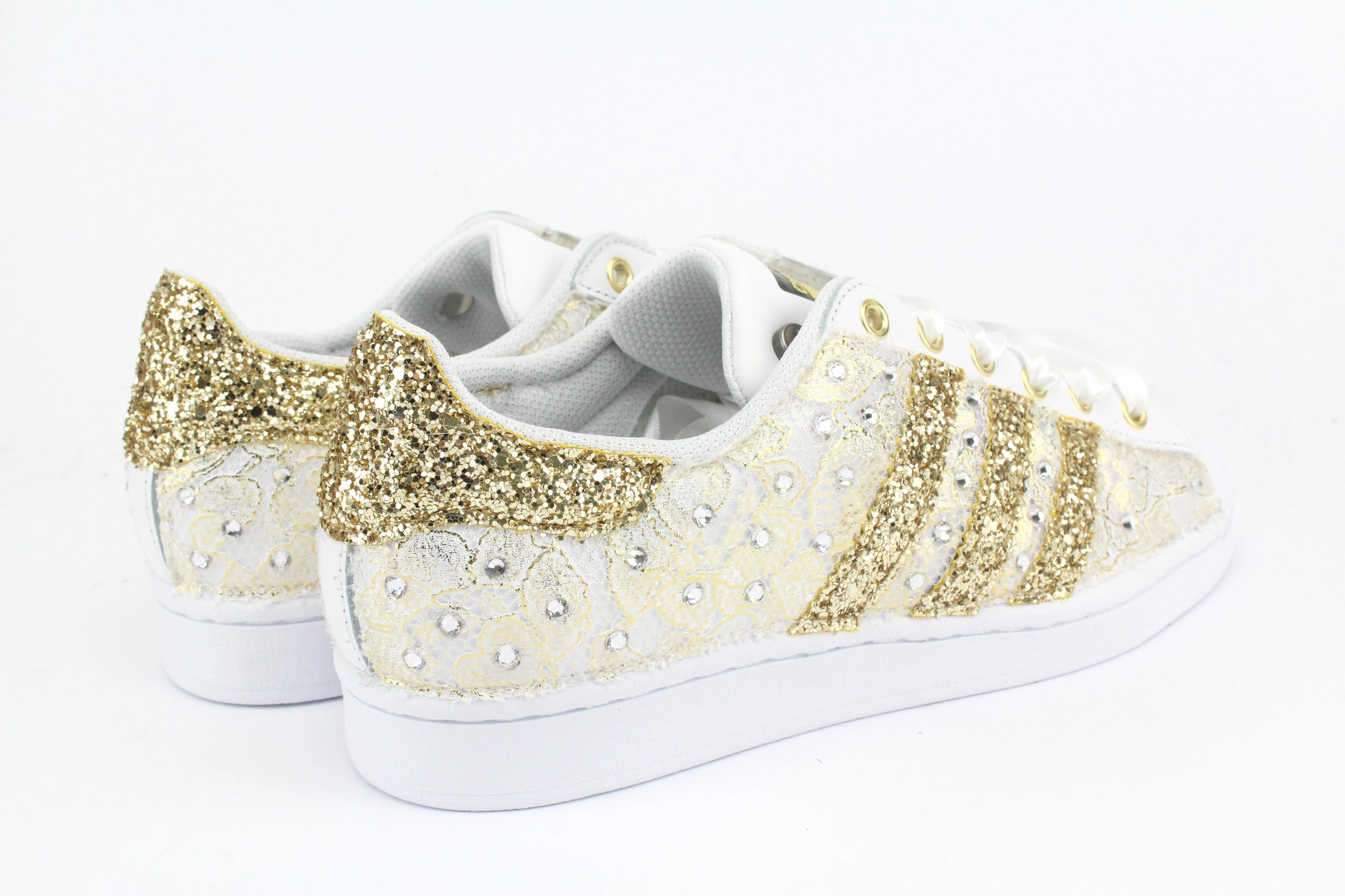 Adidas Superstar Pizzo Gold & Strass Termo Vacation Ready Leisure Comfort