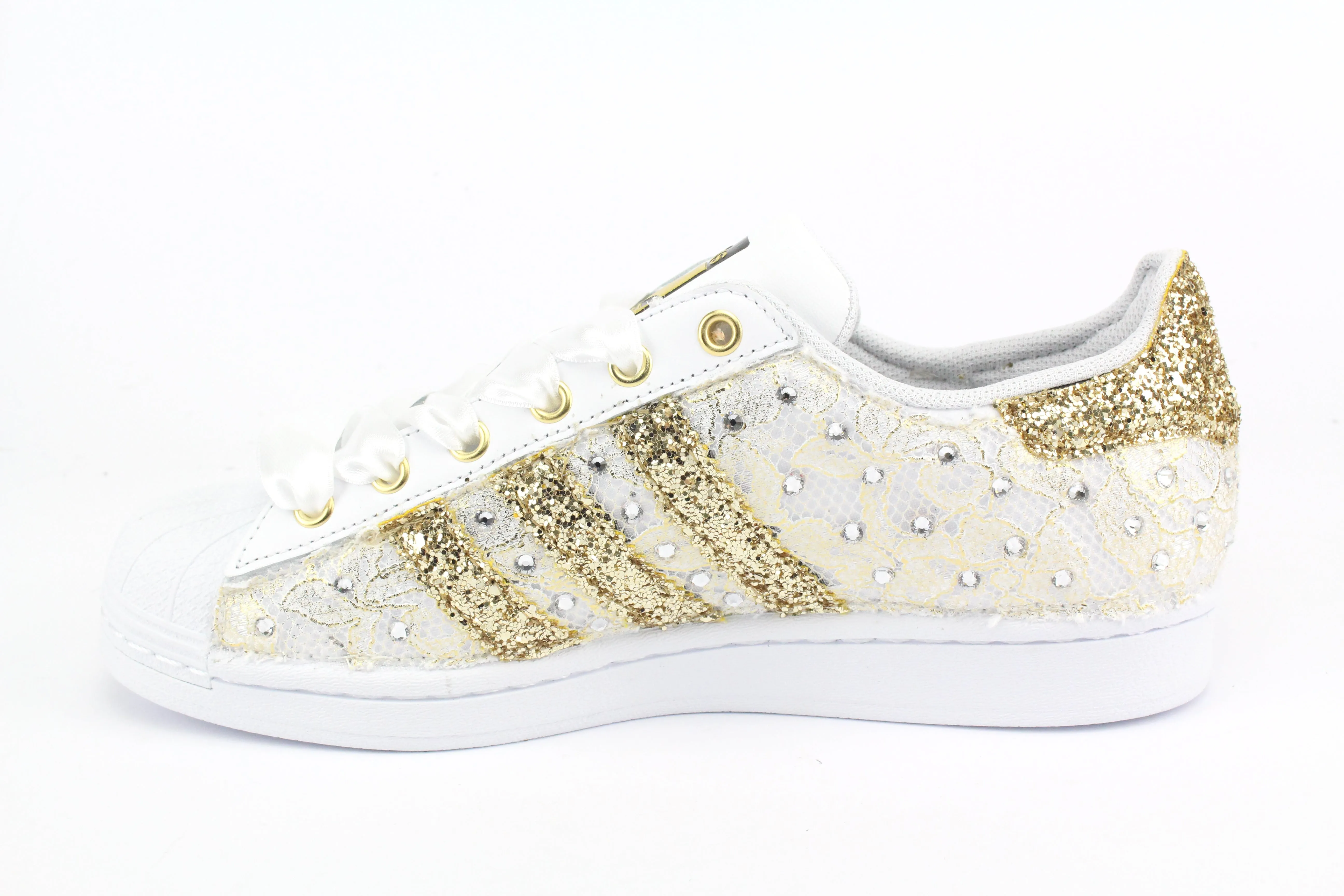 Adidas Superstar Pizzo Gold & Strass Termo Narrow heel City Utility