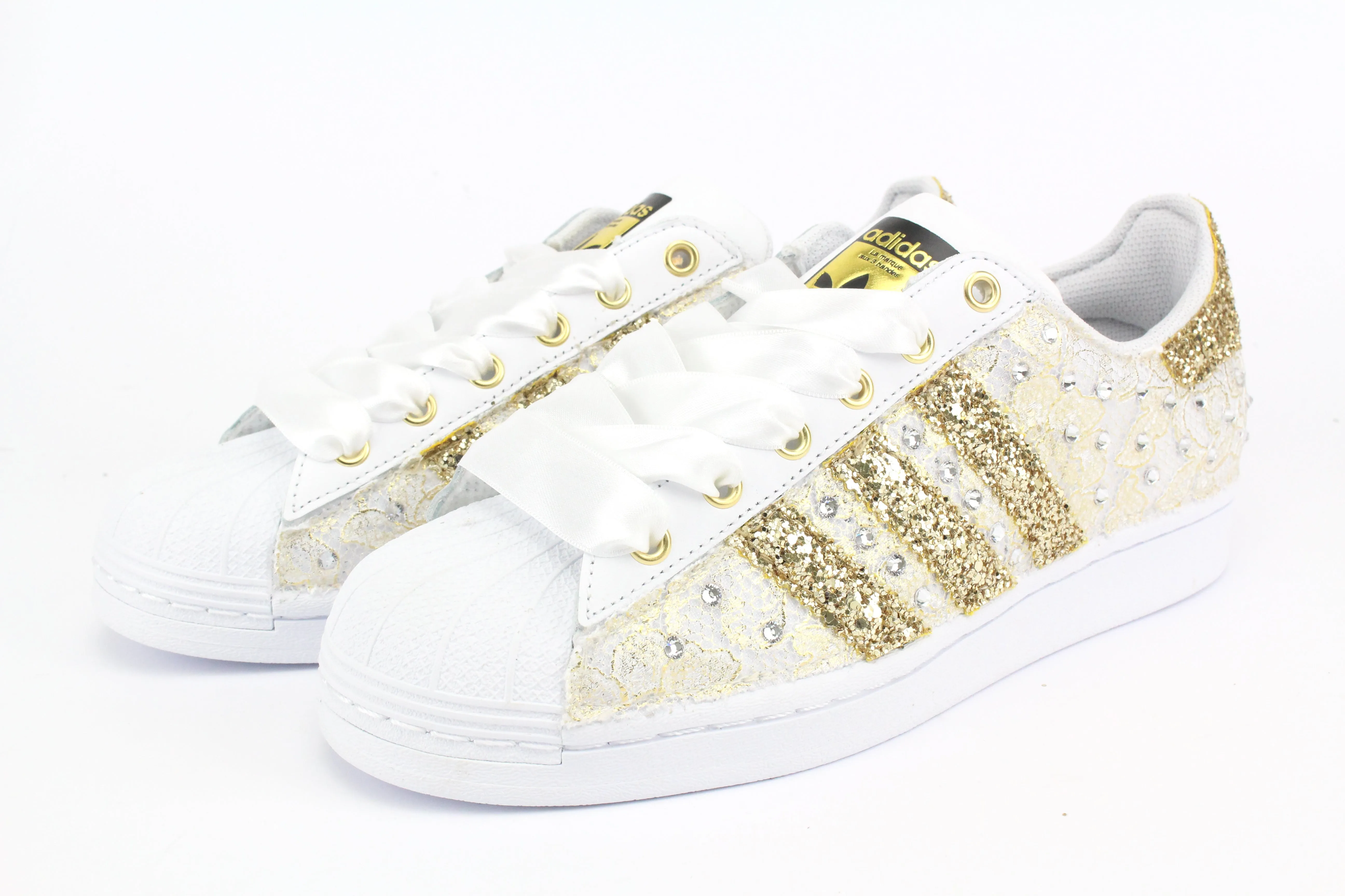 Adidas Superstar Pizzo Gold & Strass Termo Neutral Shade Regular Fit