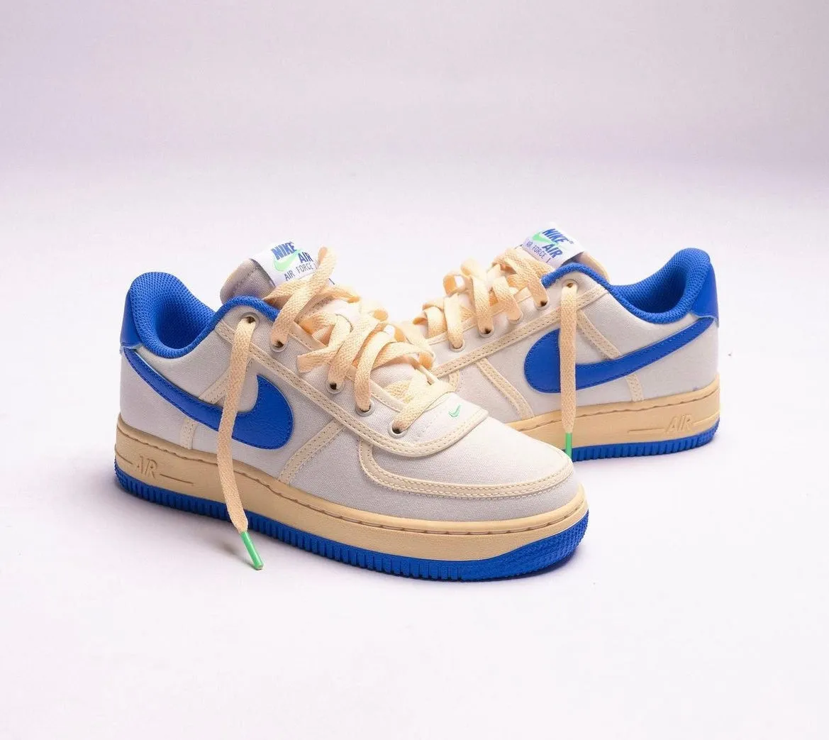 NIKE AIR FORCE 1 OFF WHITE BLUE Cozy Lining