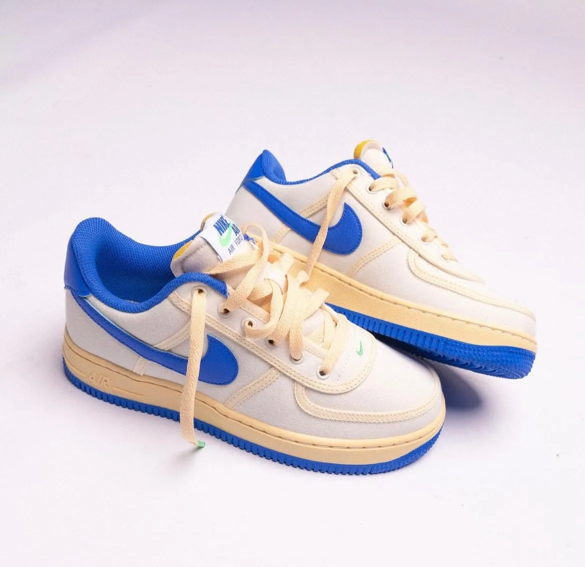 Fashion-Ready NIKE AIR FORCE 1 OFF WHITE BLUE