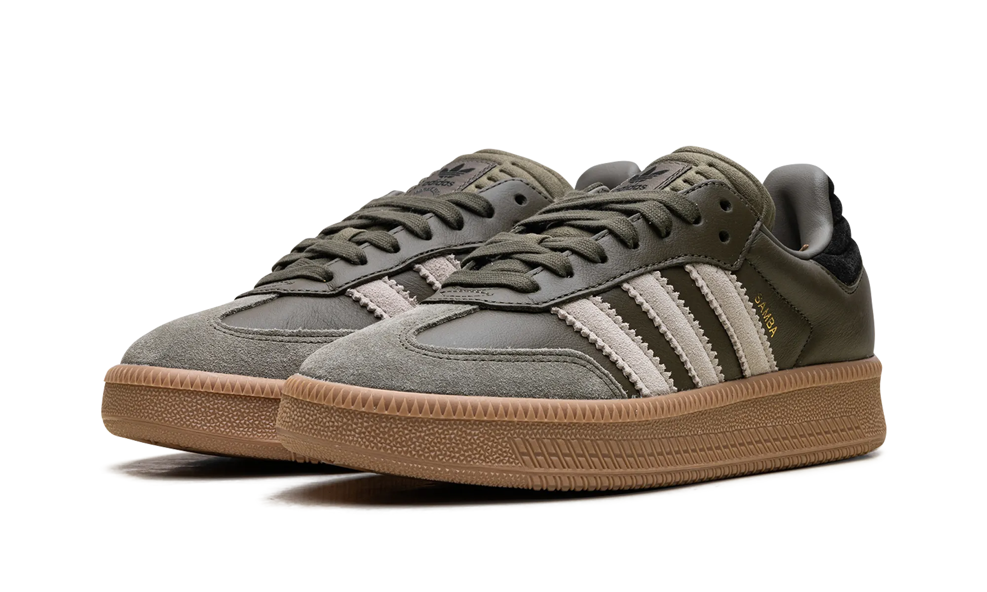 City Friendly Elastic Sides Samba XLG "Olive Strata Wonder Beige Gold Metallic"