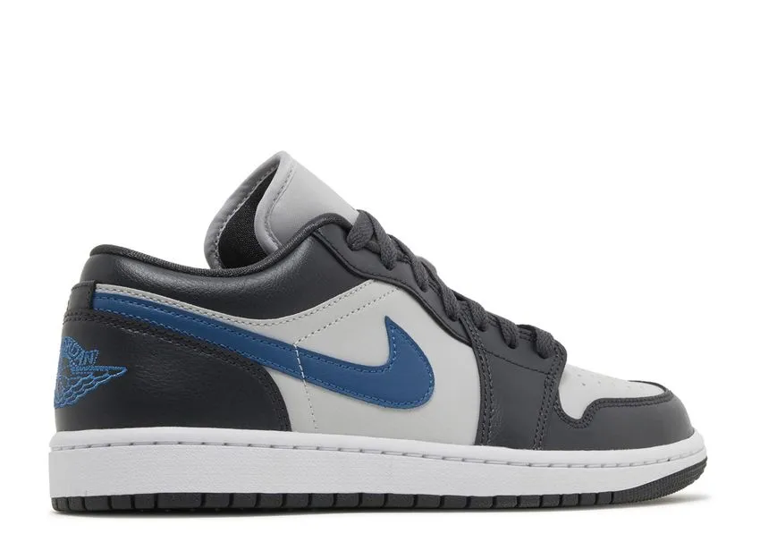 Comfortable Arch Cushion snow walk Air Jordan 1 Low Anthracite Industrial Blue