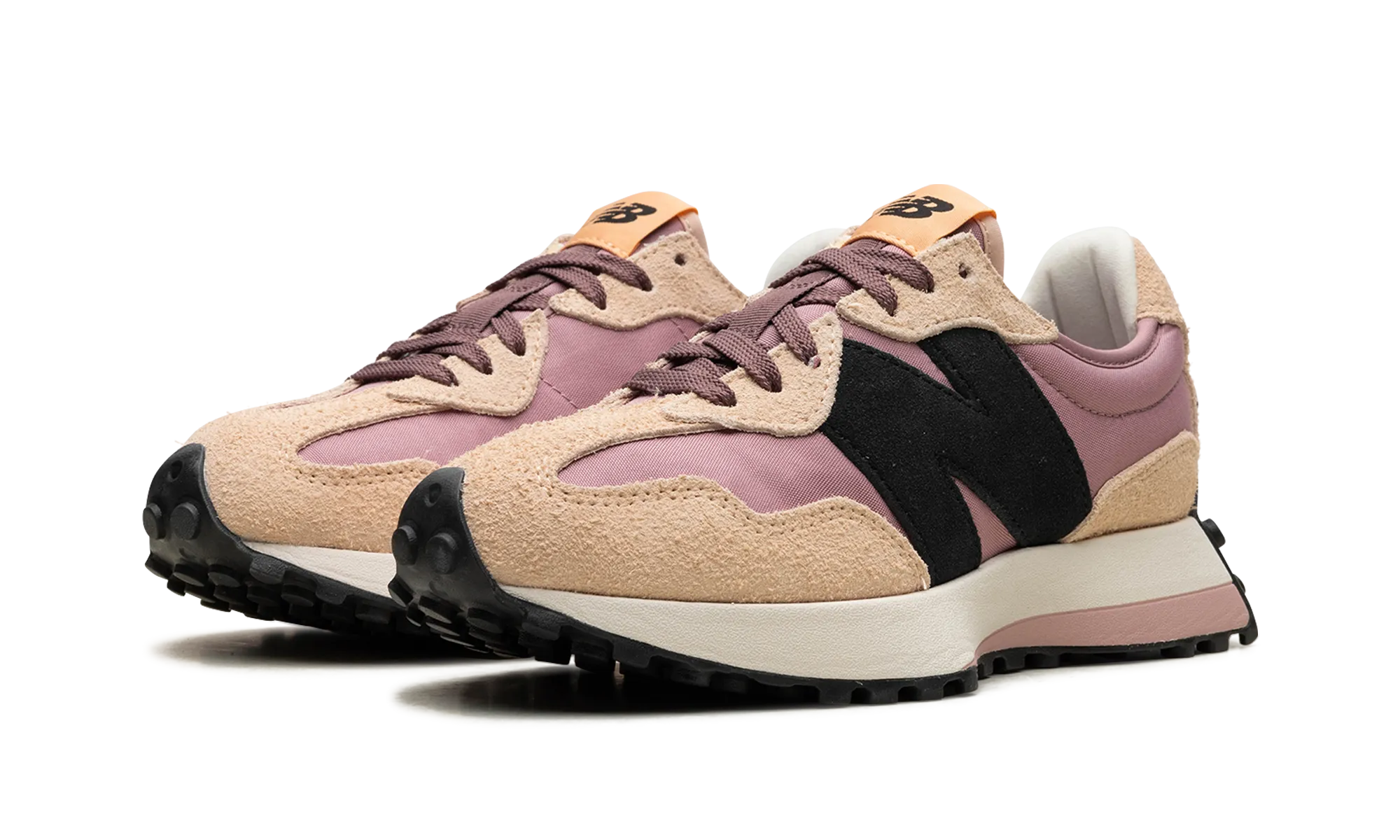 327 WMNS "White / Black / Pink" Simple Fit casual outing