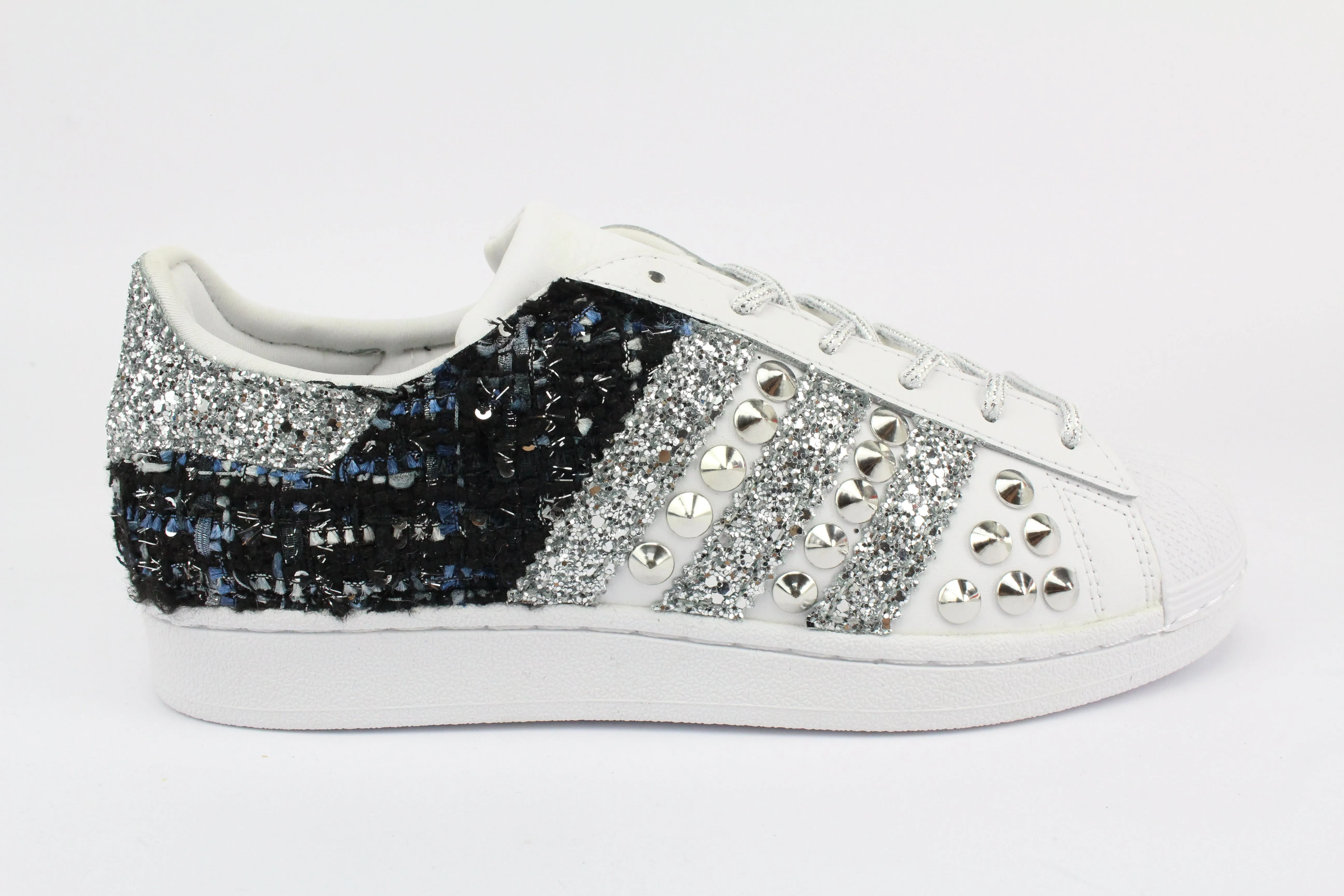 Adidas Superstar Boucl?? Glitter & Borchie light feel Chic Look