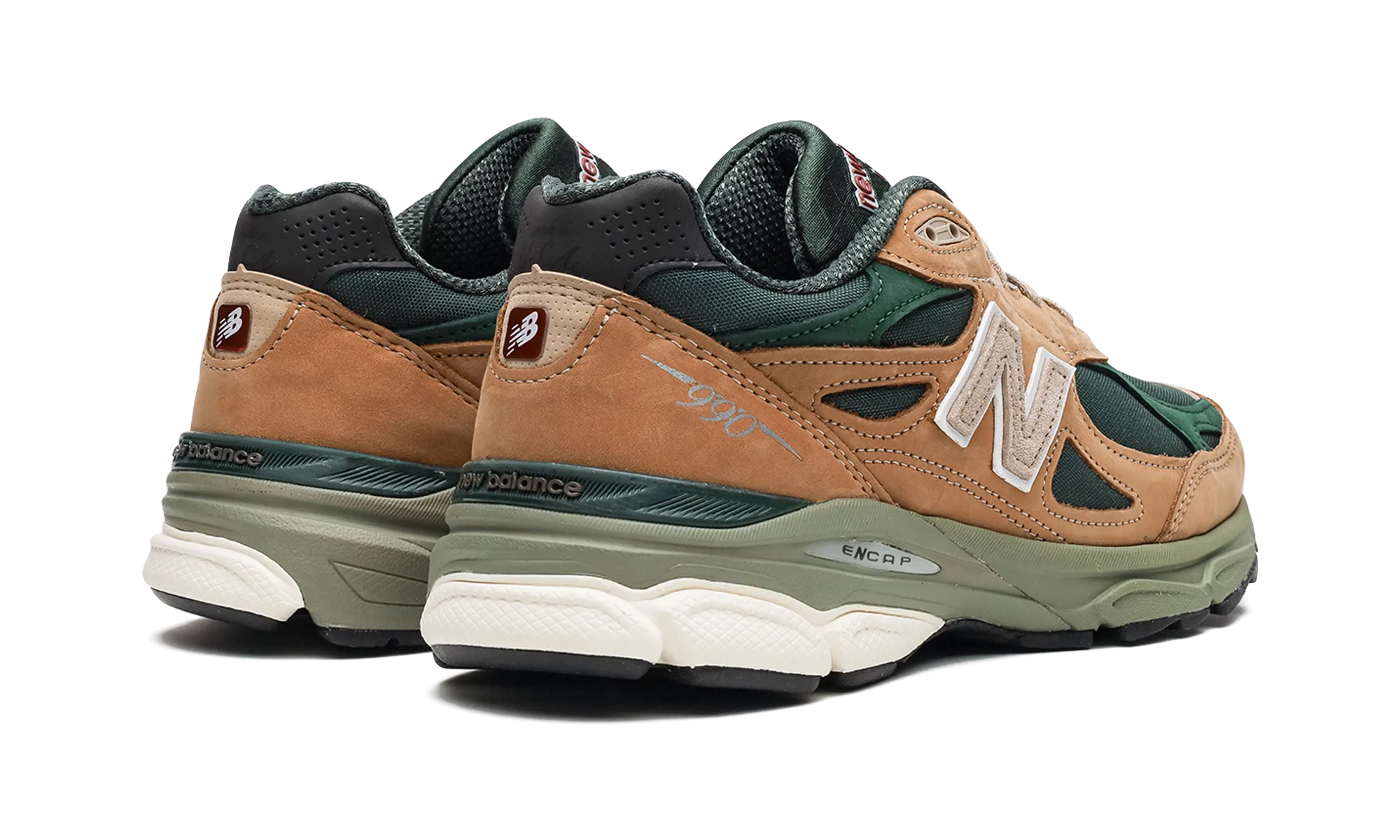 Quiet Steps Shop Day 990v3 "Made in USA - Tan / Green"