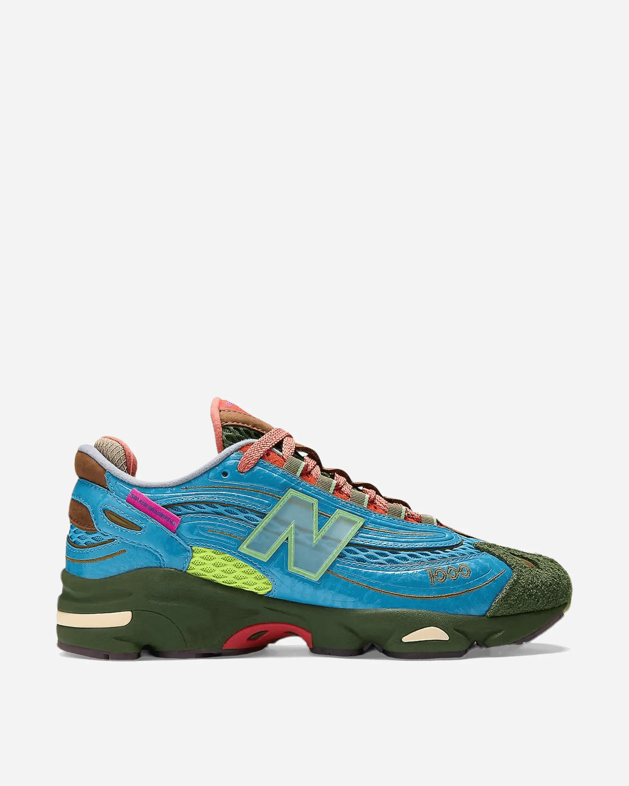 Salehe Bembury 1000 Sneakers Blue / Lime / Red Earth Mood Rain Step